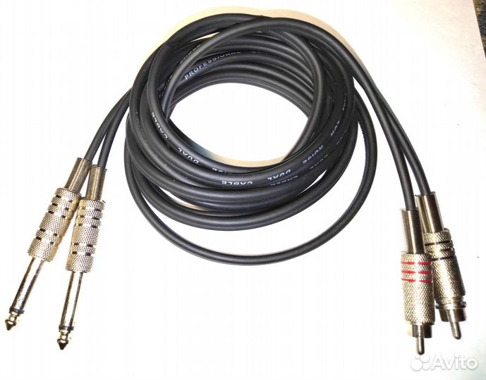 Кабель Profigold 2RCA - 2RCA 3m и 2RCA - 2Jack 6.3