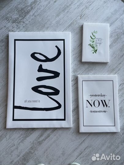 Постеры картины панно набор из 3 шт