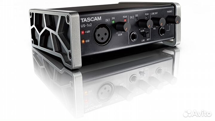 Аудиоинтерфейс Tascam US-1X2, новый