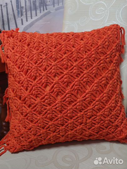 Подушка макраме