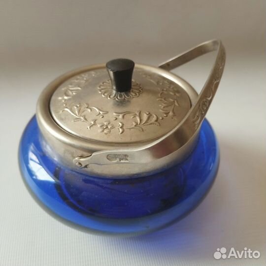 Сахарница СССР. Цветное стекло. Винтаж