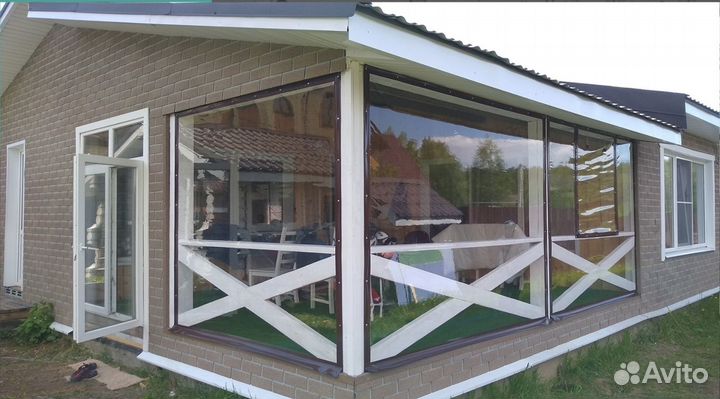 Мягкие пвх окна на беседку