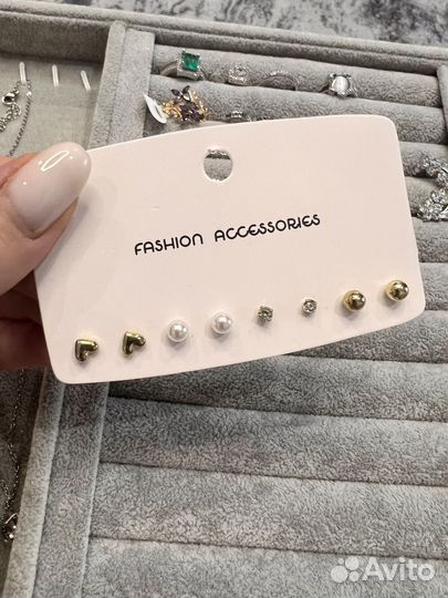 Серьги из медицинской стали, иглы из серебра 925