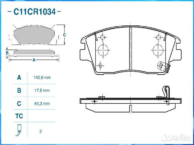 Колодки тормозные передние Kia Sportage