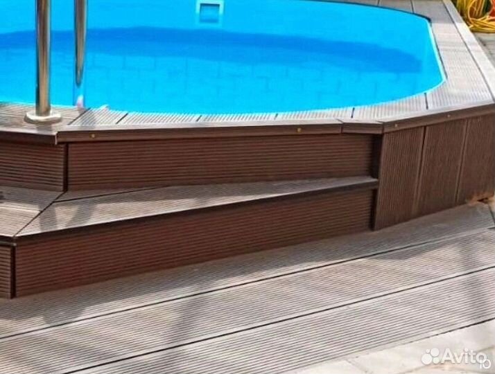 Доска из дпк для грядок