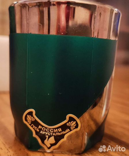 Рюмки цветное стекло, хрустальные