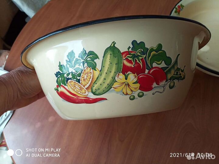 Эмалиронанные - блюдо, бидоны, лоточки СССР