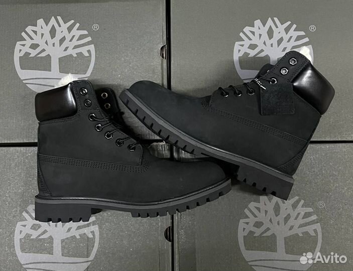 Timberland Classic черные с мехом 41-45