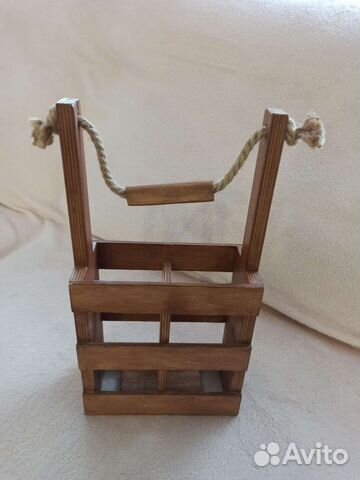 Деревянный ящик для бутылок, подарочный