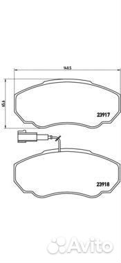 Передние тормозные колодки Brembo, P23091