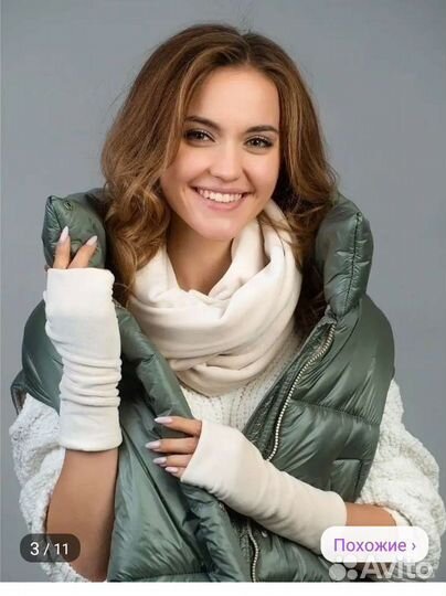 Шапка, снуд, митенки женские