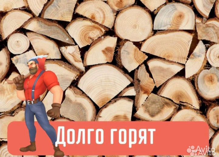 Дрова березовые полусухие колотые