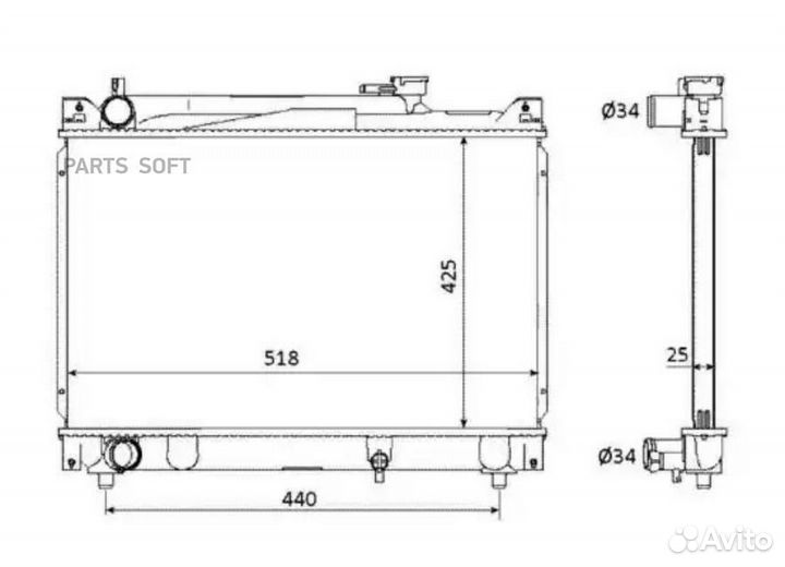 Радиатор Suzuki Grand Vitara 2.0i/2.5i 98/Vitara 2.0i 97