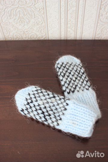 Варежки пуховые детские