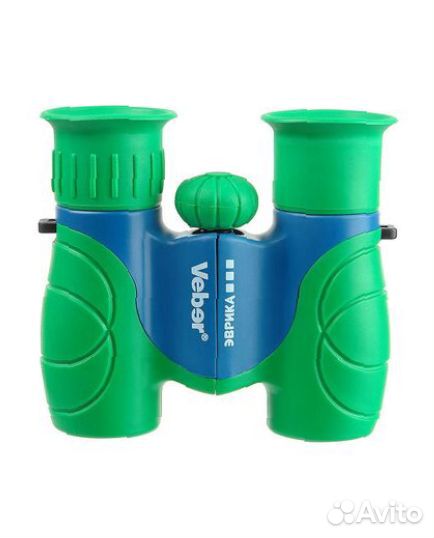 Бинокль детский Veber Эврика 6x21 G/B (зелен/синий