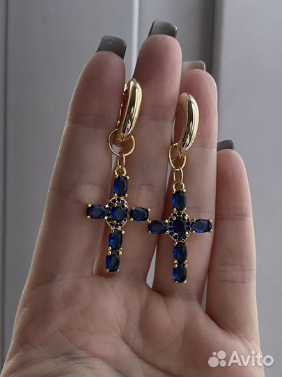 Серьги с крестами