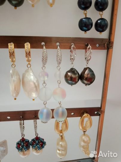 Серьги ручной работы жемчуг