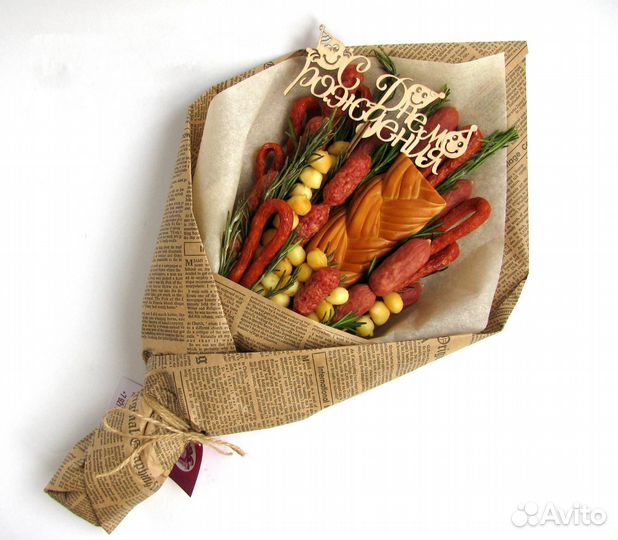 Мужской съедобный букет