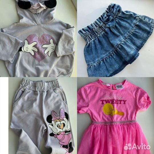 Пакет вещей на девочку 104 110 размер