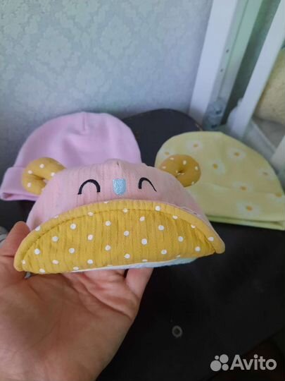 Шапочки для девочки набор 3 шт