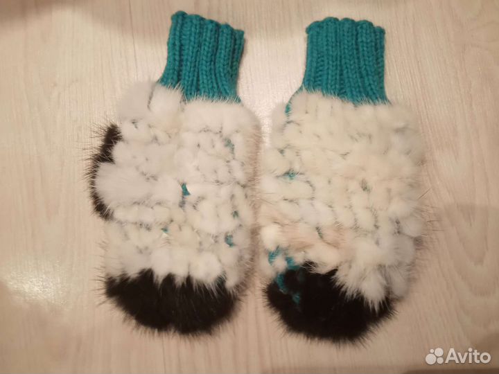 Новые Детские Норковые варежки