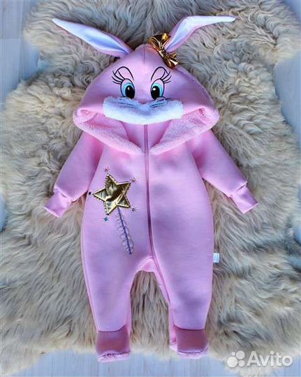 Комбинезон для девочки утепленный 74