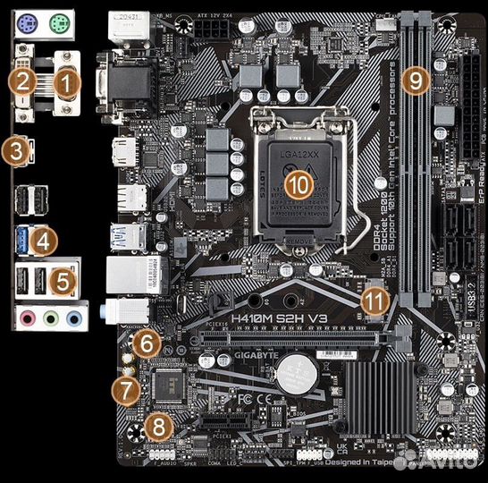 Название: Материнская плата h410m S2H V3 lga1200