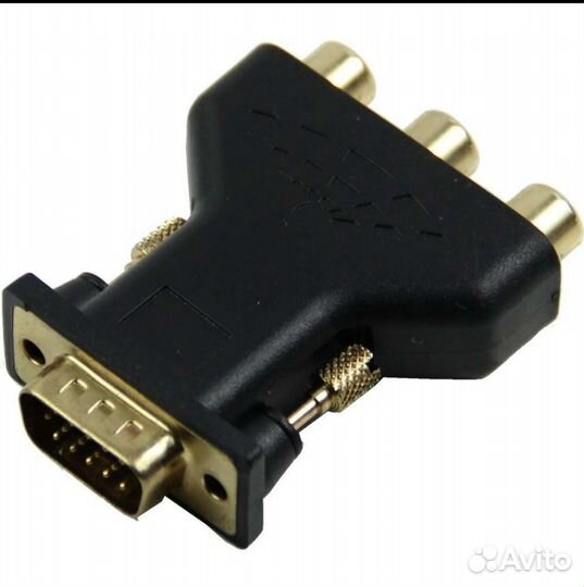 15 Pin VGA Male to 3 RCA Female M/F Adapter Connec