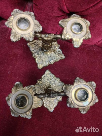 Подсвечники пара Бронза