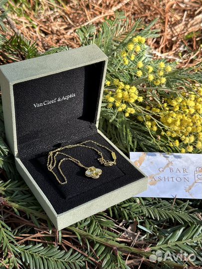 Кулон подвеска клевер van cleef