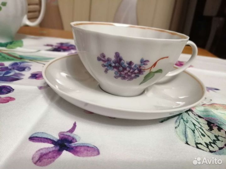 Чайный сервиз сирень дулево
