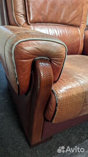 Кресло кожанное бу