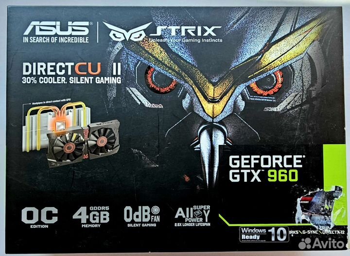 Видеокарта asus gtx 960 4 GB