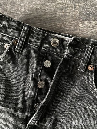 Джинсовые черные шорты zara xs