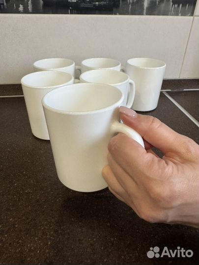 Набор кружек для чая белые