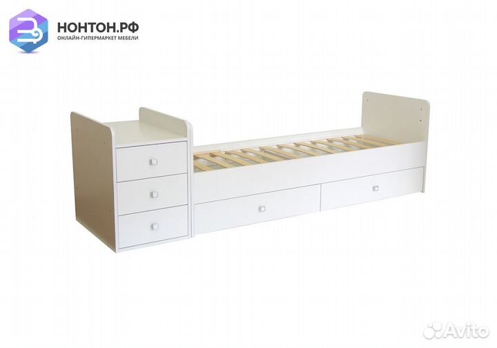 Кровать детская Фея 1100 белый