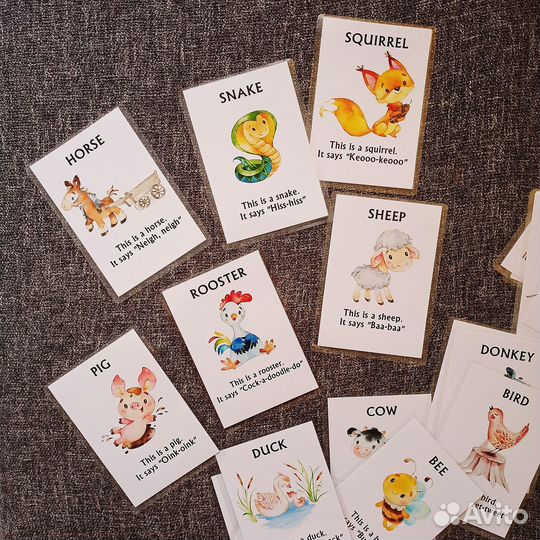 Развивающие карточки английский для детей