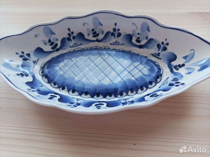 Конфетница Гжель винтаж ручная работа