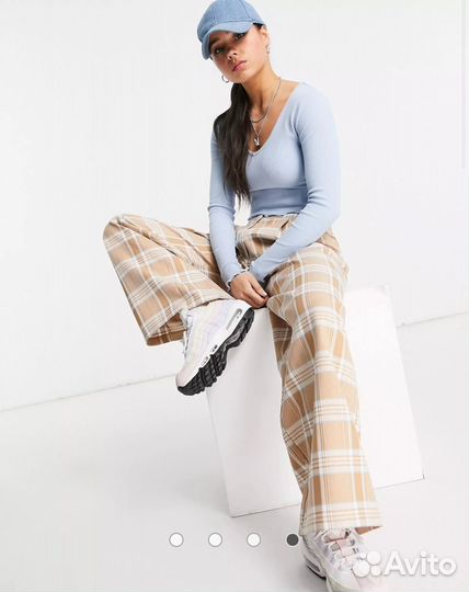 Голубой лонгслив топ ASOS