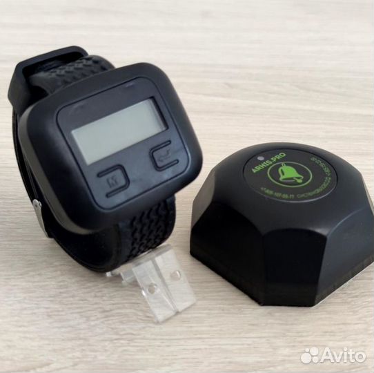 Бургер черный кнопка вызова официанта часы Эконом