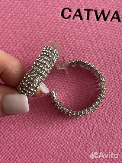 Серьги кольца крупные