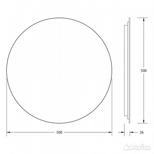 Зеркало с LED-подсветкой 12 W defesto DF 2852S