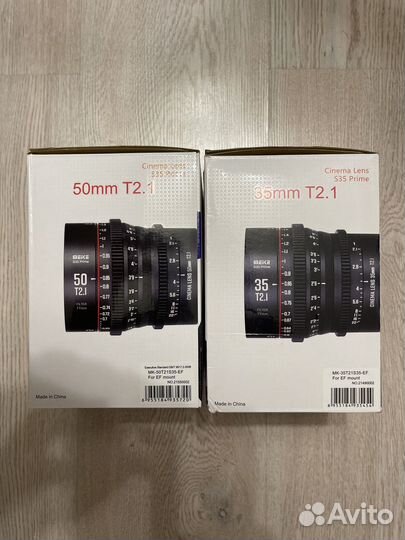 Объективы Meike Prime S35 35mm и 50mm (Canon EF)