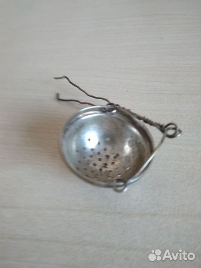 Ложки кофейные, мельхиоровые ситечко серебренное