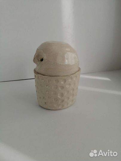 Статуэтка сова подсвечник керамика ручная работа