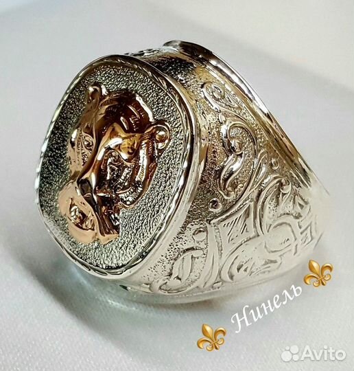 Антик. печатка. Серебро 875. Золото 583. Люкс