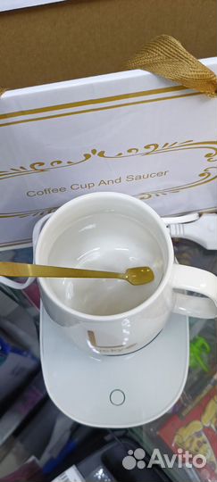 Кружка с подогревом белая