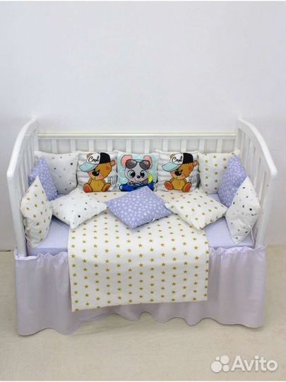 Новые готовые комплекты в кроватку бортики + одеяо
