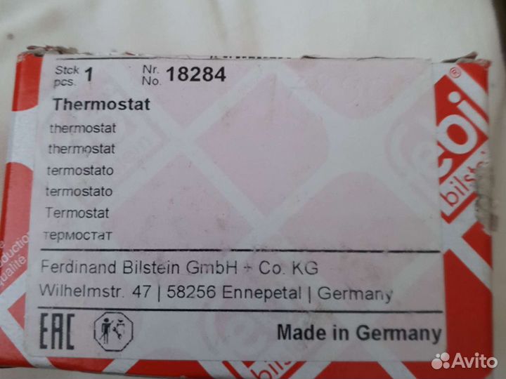 Термостат febi 18284. (VAG 050 121 113 C)