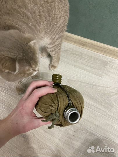 Фляга армейская с чехлом